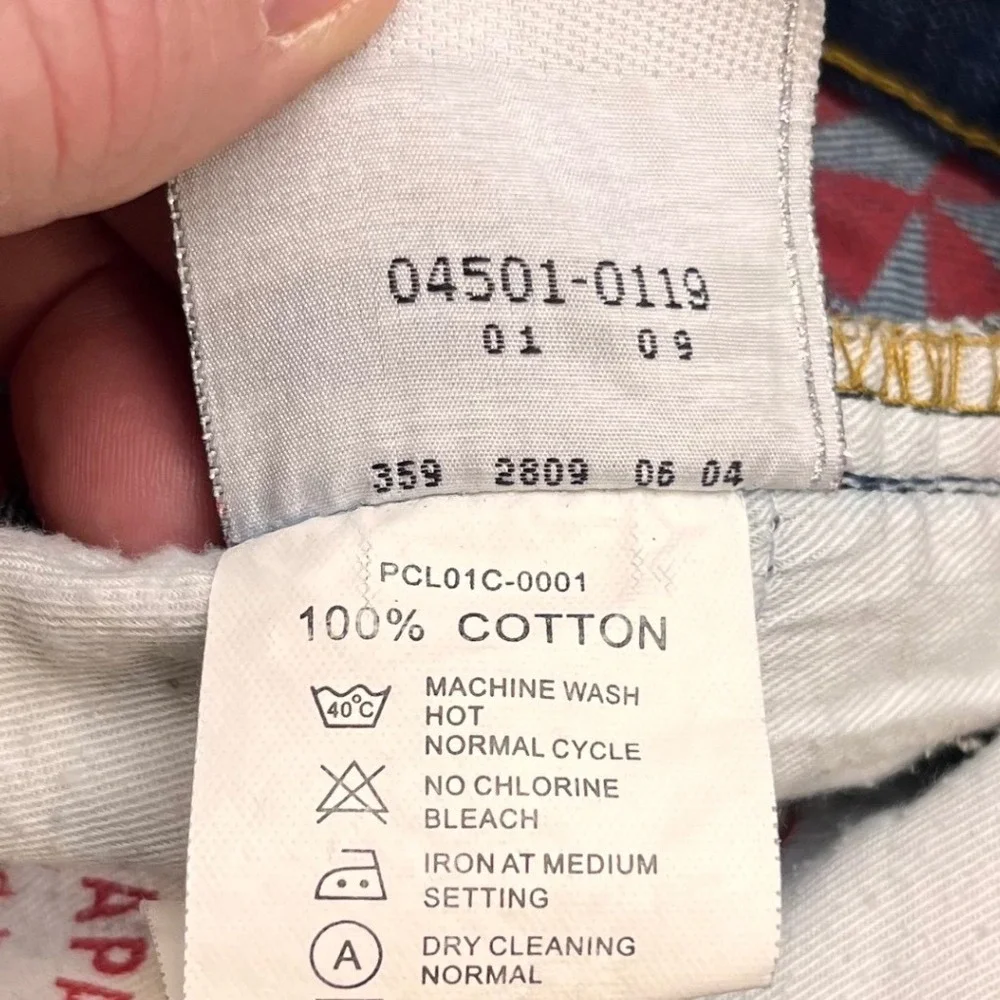 Levis 523 Classic Straight Leg Jeans Mens 32 Dark Wash Indigo Button Fly
